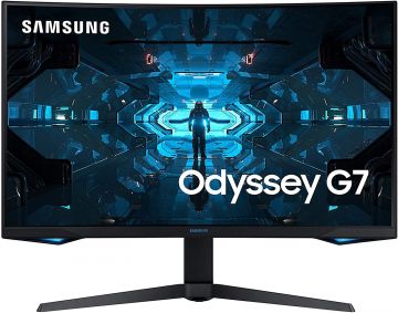 SAMSUNG Odyssey G7 LC27G75TQSUXEN Quad HD 27-inch Curved QLED Gaming Monitor - Black