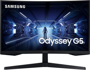 SAMSUNG Odyssey G5 LC27G55TQWUXEN Quad HD 27-inch Curved LED Gaming Monitor - Black